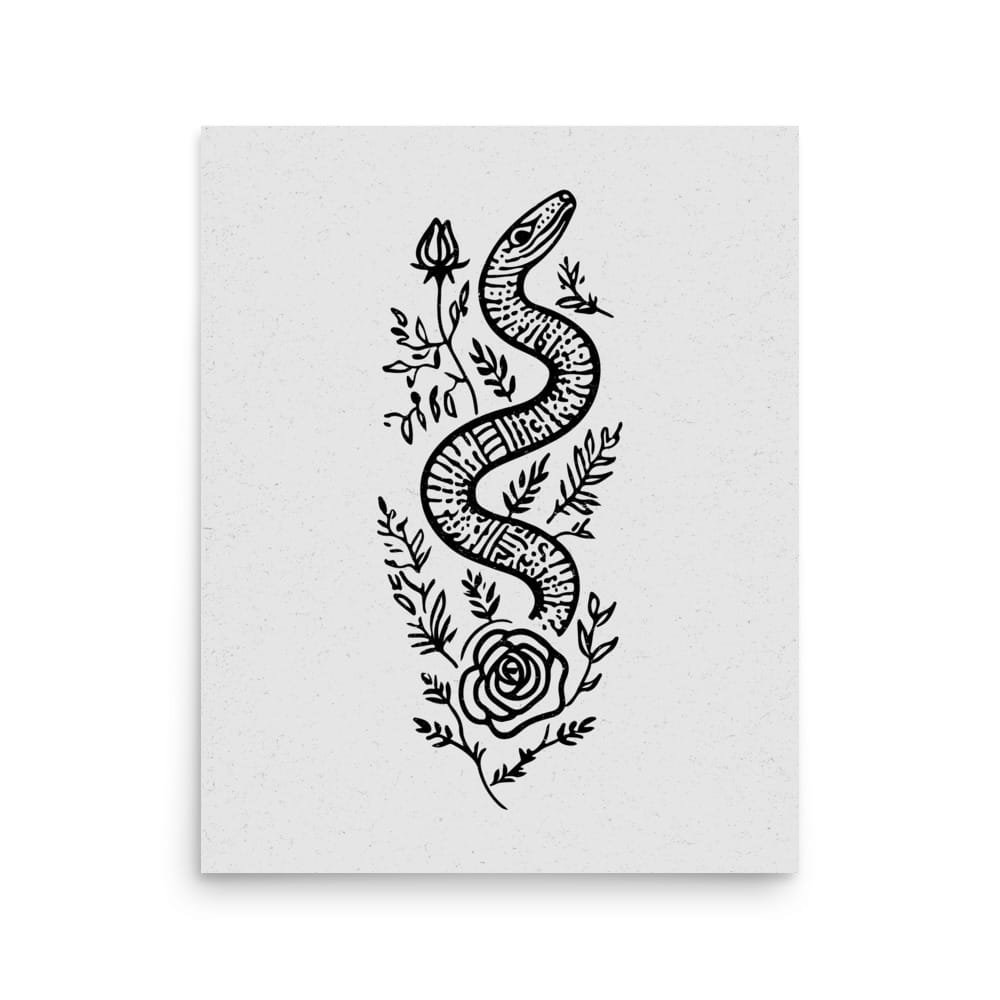 Snake 1 Original Art Print by Inkwala expressed in creative abstraction.