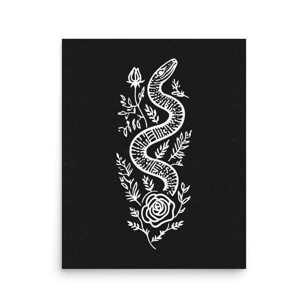 Snake 1 Original Art Print by Inkwala expressed in creative abstraction.