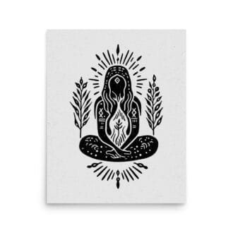 Meditation 1 Original Art Print by Inkwala expressed in creative abstraction.