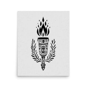 Sacred Ritual 2 Original Art Print by Inkwala expressed in creative abstraction.