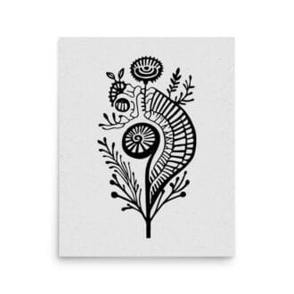 Symbiosis 1 Original Art Print by Inkwala expressed in creative abstraction.