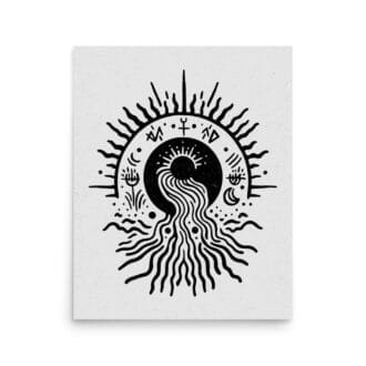 Aquarius 1 Original Art Print by Inkwala expressed in creative abstraction.