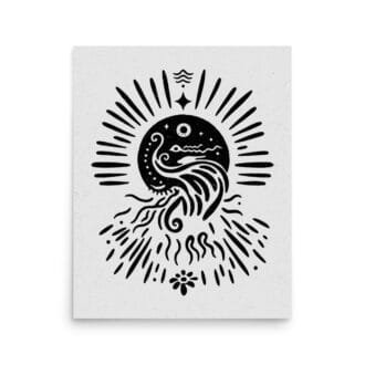 Aquarius 3 Original Art Print by Inkwala expressed in creative abstraction.