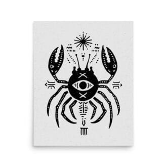 Cancer 1 Original Art Print by Inkwala expressed in creative abstraction.