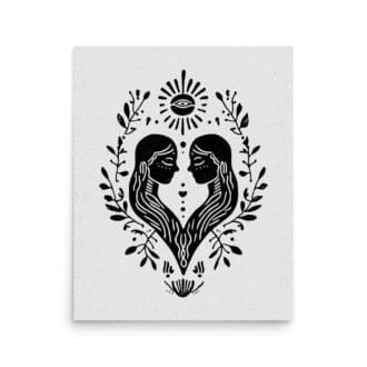 Gemini 2 Original Art Print by Inkwala expressed in creative abstraction.