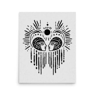 Gemini 6 Original Art Print by Inkwala expressed in creative abstraction.