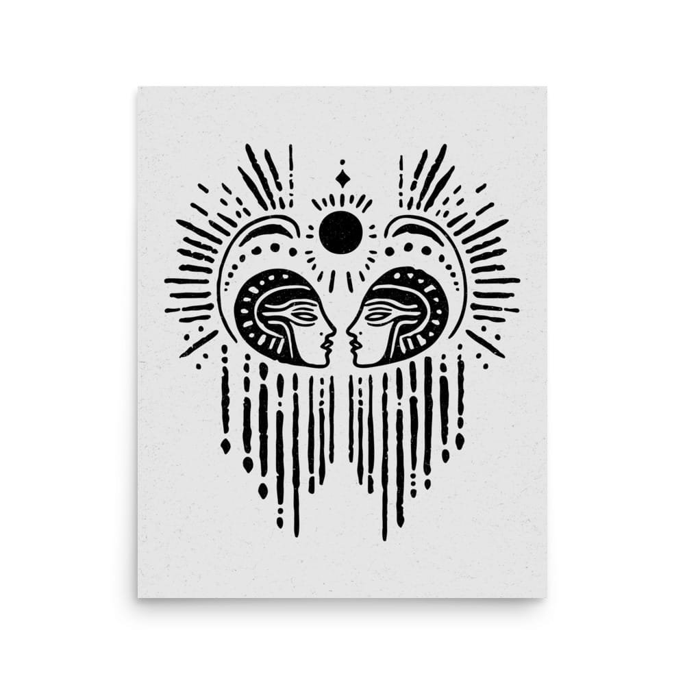 Gemini 6 Original Art Print by Inkwala expressed in creative abstraction.