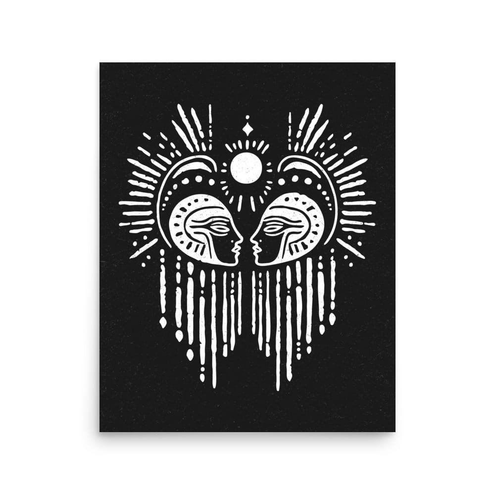 Gemini 6 Original Art Print by Inkwala expressed in creative abstraction.