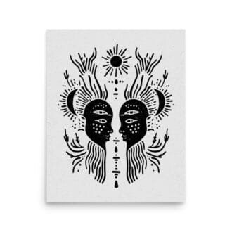 Gemini 7 Original Art Print by Inkwala expressed in creative abstraction.