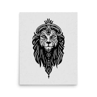 Leo 2 Original Art Print by Inkwala expressed in creative abstraction.