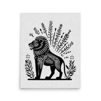 Leo 5 Original Art Print by Inkwala expressed in creative abstraction.