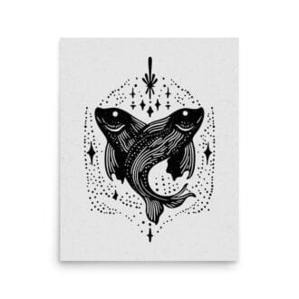 Pisces 5 Original Art Print by Inkwala expressed in creative abstraction.