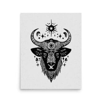 Taurus 1 Original Art Print by Inkwala expressed in creative abstraction.