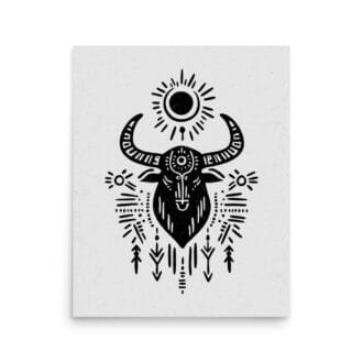 Taurus 4 Original Art Print by Inkwala expressed in creative abstraction.