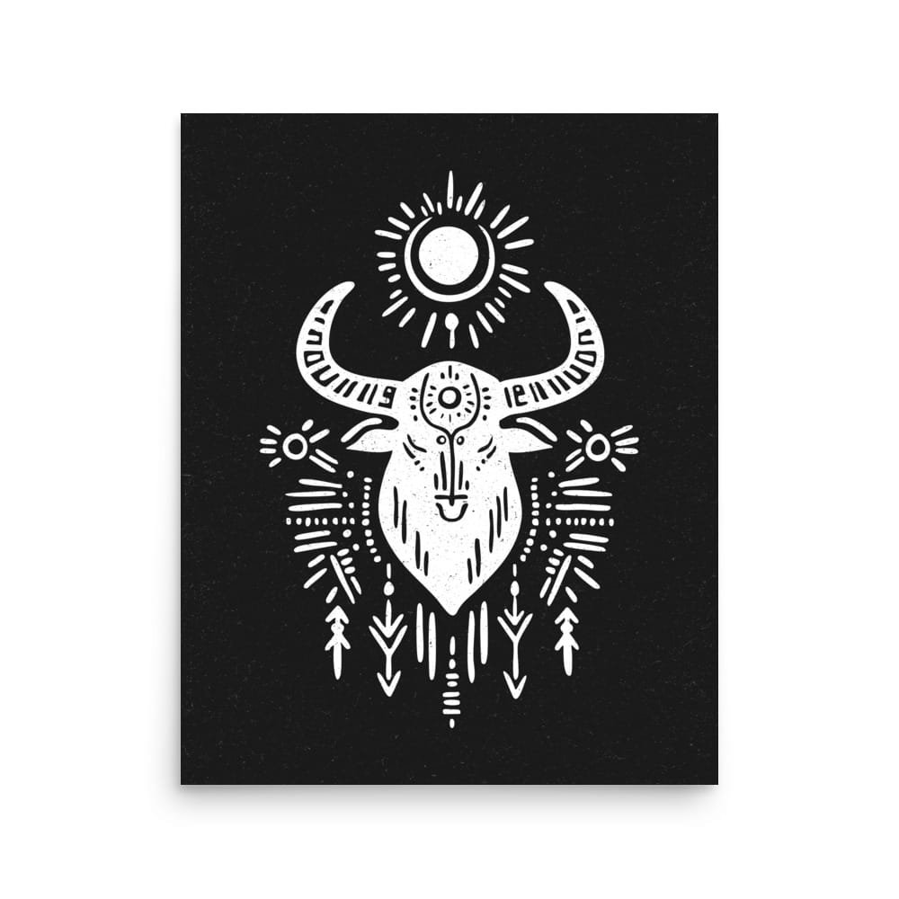 Taurus 4 Original Art Print by Inkwala expressed in creative abstraction.