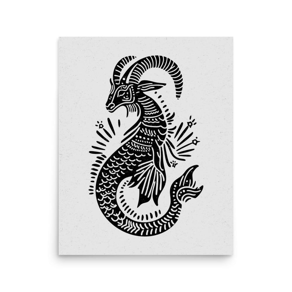 Capricorn 1 Original Art Print by Inkwala expressed in creative abstraction.