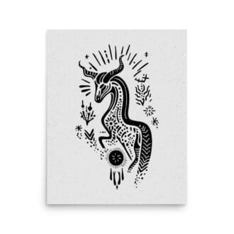 Capricorn 2 Original Art Print by Inkwala expressed in creative abstraction.