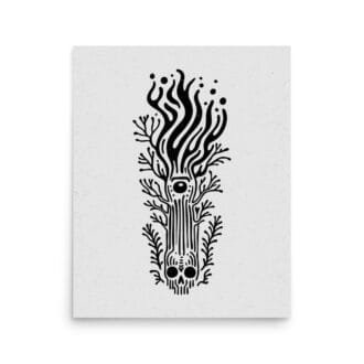 Rebirth 4 Original Art Print by Inkwala expressed in creative abstraction.