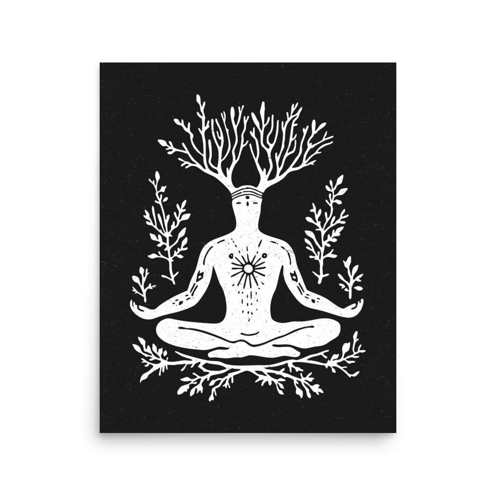 Shaman 1 Original Art Print by Inkwala expressed in creative abstraction.