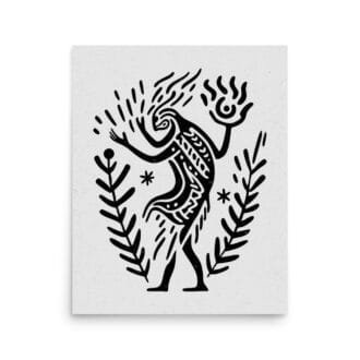 Shaman 2 Original Art Print by Inkwala expressed in creative abstraction.