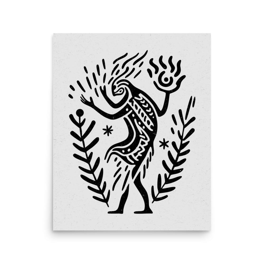 Shaman 2 Original Art Print by Inkwala expressed in creative abstraction.